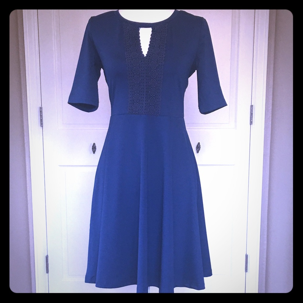 Short-Sleeve A-Line Dress by Meaneor NWT